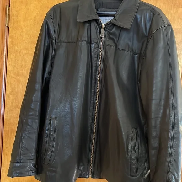 Andrew Marc xxl leather men’s jacket lined pockets outside and inside - Picture 9 of 12